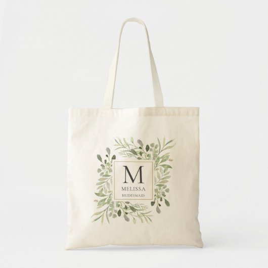 Tote Bag Verdure Aquarelle Botanique Mariage de la servante (Devant)
