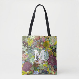 Tote Bag Verdure colorée Succulents