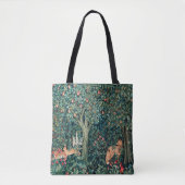 Tote Bag VERDURE, Hares d'ANIMAUX FORESTIERS, Renard, Flora (Devant)