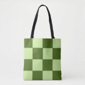 Tote Bag Vérificateurs vert foncé et vert clair (Devant)