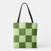 Tote Bag Vérificateurs vert foncé et vert clair (Dos)