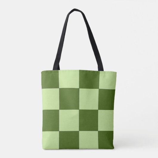 Tote Bag Vérificateurs vert foncé et vert clair (Dos)