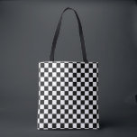 Tote Bag Vérifier noir blanc À damiers Motif tableau de bor<br><div class="desc">à damiers Motif - damier noir et blanc.</div>