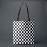 Tote Bag Vérifier noir blanc À damiers Motif tableau de bor<br><div class="desc">à damiers Motif - damier noir et blanc.</div>