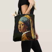 Tote Bag Vermeer - La fille avec une oreille perle (De près)