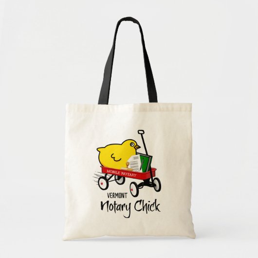 Tote Bag Vermont Mobile Noir Rouge Wagon (Devant)