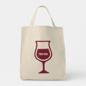 Tote Bag Verre à vin de nom personnalisé (Dos)