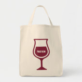 Tote Bag Verre à vin de nom personnalisé (Devant)