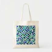 Tote Bag Verre bleu et vert vif (Devant)
