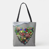 Tote Bag Verre de mer, poterie de plage, sable, vague, (Dos)