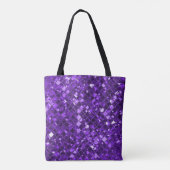 Tote Bag Verre de mosaïque violet de Faux (Dos)