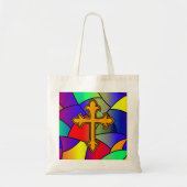 Tote Bag Verre tendu et croix religieuse (Devant)