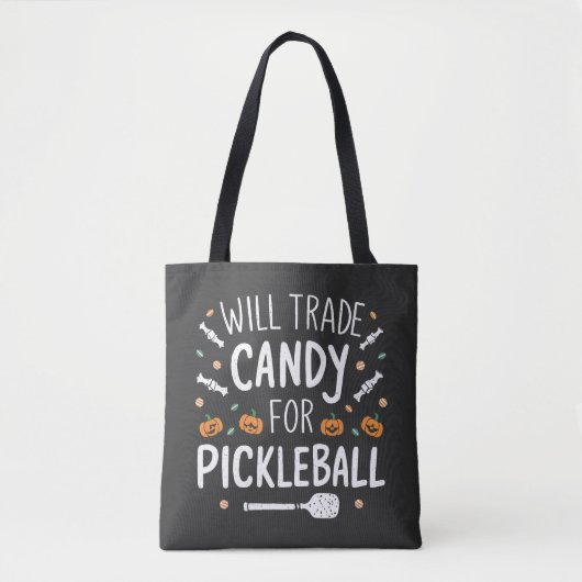 Tote Bag Verront Des Bonbons Pour Le Pickleball Éffrayant H (Devant)