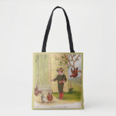 Tote Bag vers 1900 Alimentation de l'impression Poulets (Devant)