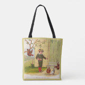 Tote Bag vers 1900 Alimentation de l'impression Poulets (Dos)