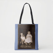 Tote Bag vers 1910 pitbull et bébé RPPC (Devant)