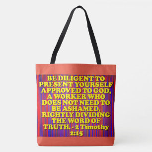 Tote Bag Vers de bible de 2 2h15 de Timothy.