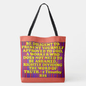 Tote Bag Vers de bible de 2 2h15 de Timothy. (Dos)