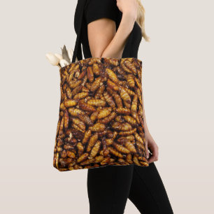 Tote Bag Vers de soie frits ... Thai Street Food
