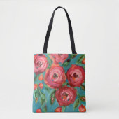 Tote Bag Vers le haut Rose Fourre-tout (Devant)
