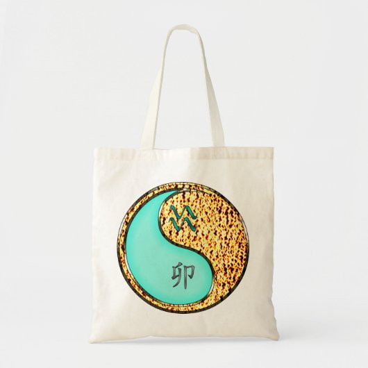 Tote Bag Verseau & Lapin de Feu (Devant)