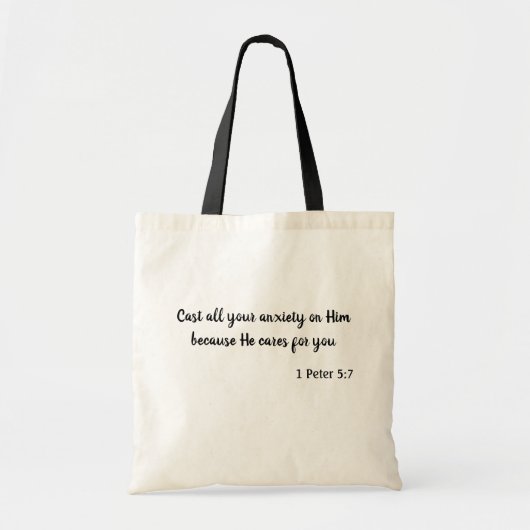 Tote Bag Verset biblique d'encouragement (Devant)