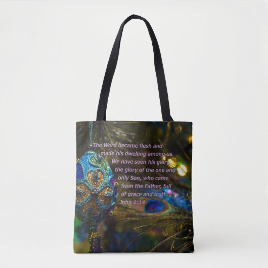 Tote Bag Verset de la Bible Bleue Victorienne (Devant)
