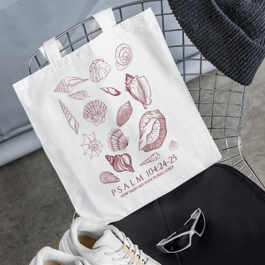 Tote Bag Verset de la Bible coquillage