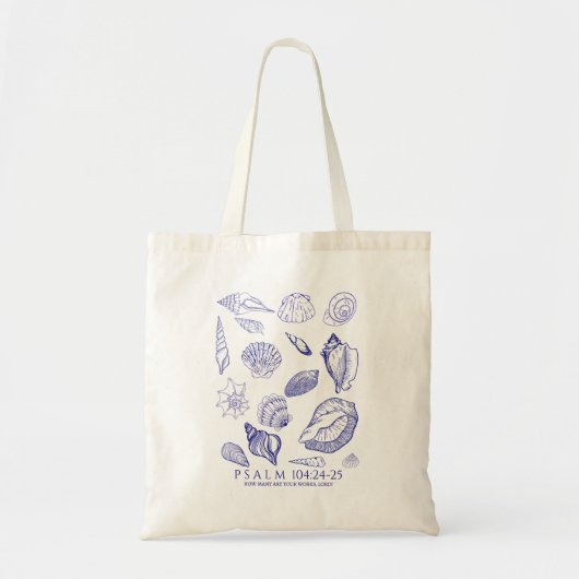 Tote Bag Verset de la Bible coquillage (Devant)