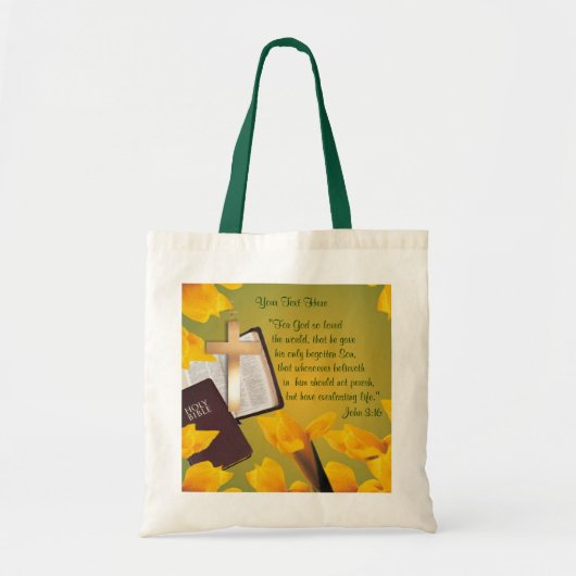 Tote Bag Version de 3h16 de John - croix d'or et lis de (Devant)