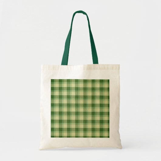 Tote Bag Vert à carreaux Saint Patrick (Devant)