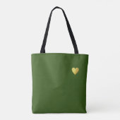 Tote Bag vert amour monogramme (Dos)