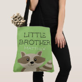 Tote Bag Vert animal d'enfant de mêmes parents de garçons (De près)