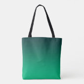 Tote Bag Vert blanc Ombre de turquoise de Chevron de (Dos)