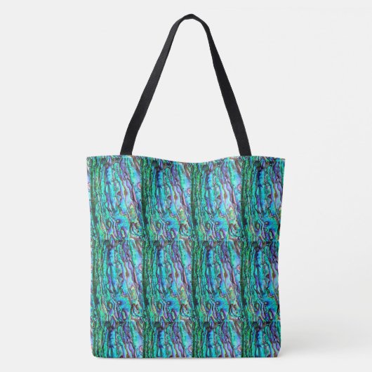Tote Bag Vert bleu d'Abalone (Dos)