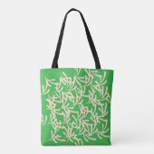 Tote Bag Vert brillant Décoratif Orné  (Dos)
