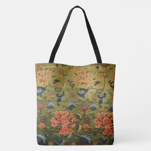 Tote Bag Vert brocade chinois (Dos)