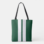 Tote Bag Vert de course britannique classique 🏁  Bandes de (Dos)