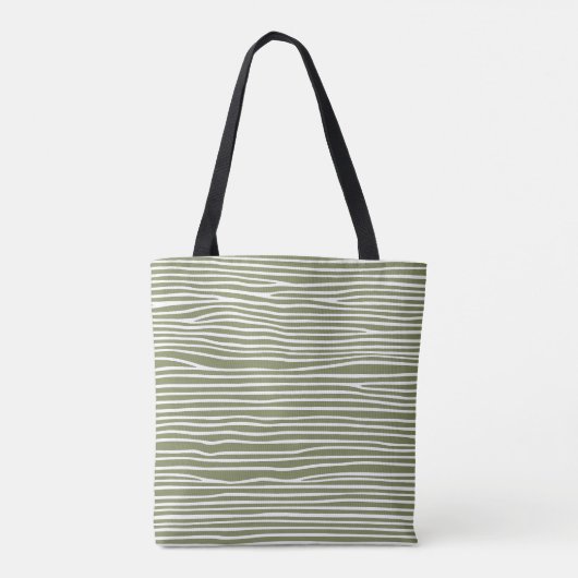 Tote Bag vert d'olive Abstrait (Dos)