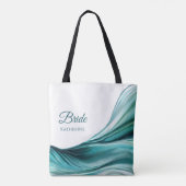 Tote Bag Vert-émeraude Abstrait moderne- (Dos)