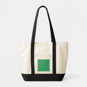 Tote Bag Vert émeraude avec Pois jaunes par STaylor
