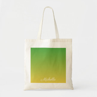 Tote Bag Vert et jaune foncé personnalisé