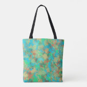 Tote Bag Vert et Jaune gouttes abstrait (Dos)