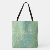 Tote Bag Vert et Marbre blanc wirl Abstrait (Devant)