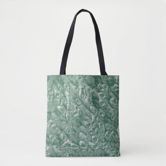 Tote Bag Vert forêt foncé motif marbre (Devant)