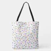 Tote Bag Vert jaune pourpre Mardi Gras fleur de lis (Dos)