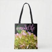 Tote Bag Vert rose Hydrangea rose fleur rose jaune fleur (Devant)