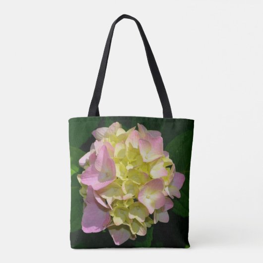 Tote Bag Vert rose Hydrangea rose fleur rose jaune fleur (Dos)