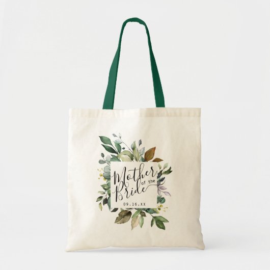 Tote Bag Vert rustique, mère de la mariée (Devant)