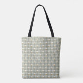 Tote Bag Vert Sauge Gingham Oie Vérification Buffalo Nom Pe (Dos)